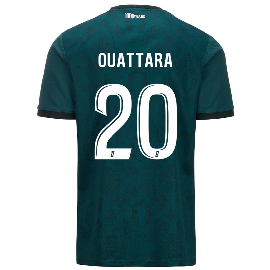 キッズフットボールKassoum Ouattara#20ダークグリーンアウェイシャツ2024/25ジャージーユニフォーム