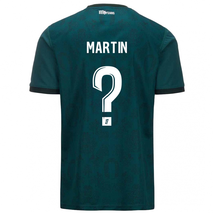 キッズフットボールLogan Martin#0ダークグリーンアウェイシャツ2024/25ジャージーユニフォーム