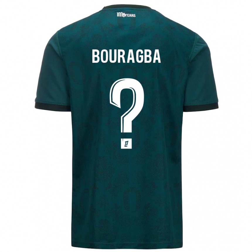 キッズフットボールOuanis Bouragba#0ダークグリーンアウェイシャツ2024/25ジャージーユニフォーム