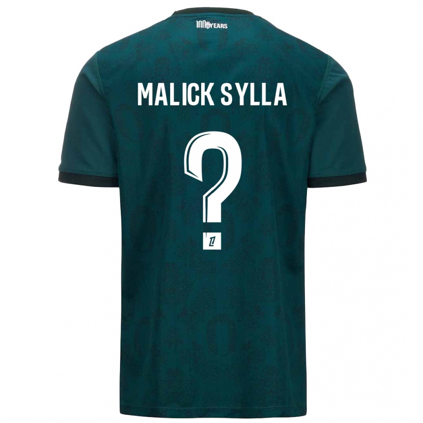 キッズフットボールMalick Sylla#0ダークグリーンアウェイシャツ2024/25ジャージーユニフォーム