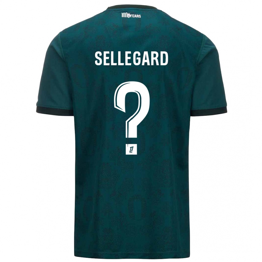 キッズフットボールAlexander Sellegard#0ダークグリーンアウェイシャツ2024/25ジャージーユニフォーム