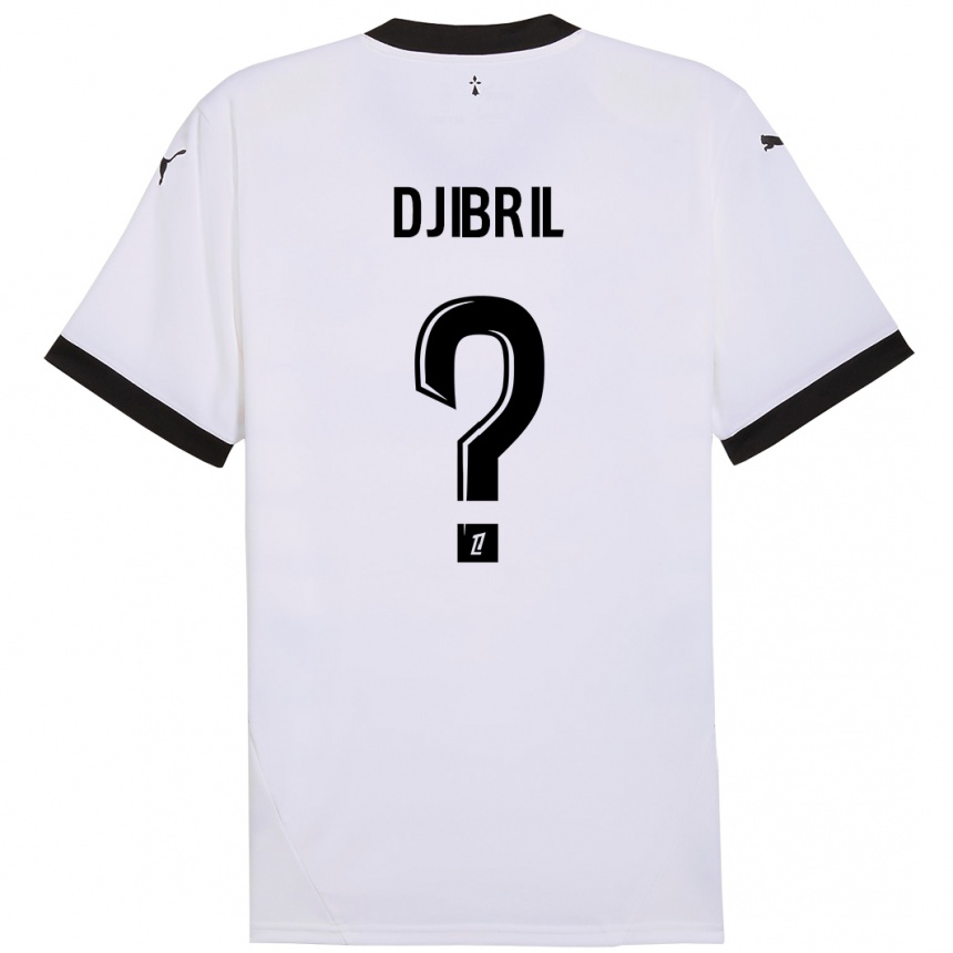 キッズフットボールDjibril Diallo#0白 黒アウェイシャツ2024/25ジャージーユニフォーム