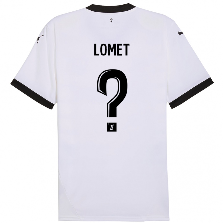 キッズフットボールRuben Lomet#0白 黒アウェイシャツ2024/25ジャージーユニフォーム