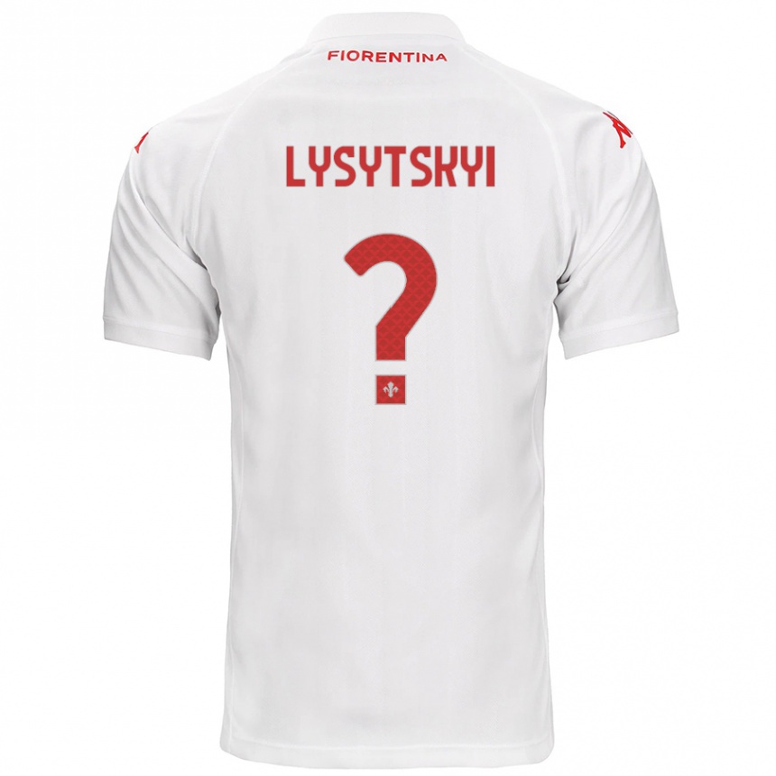 キッズフットボールAndriy Lysytskyi#0白アウェイシャツ2024/25ジャージーユニフォーム