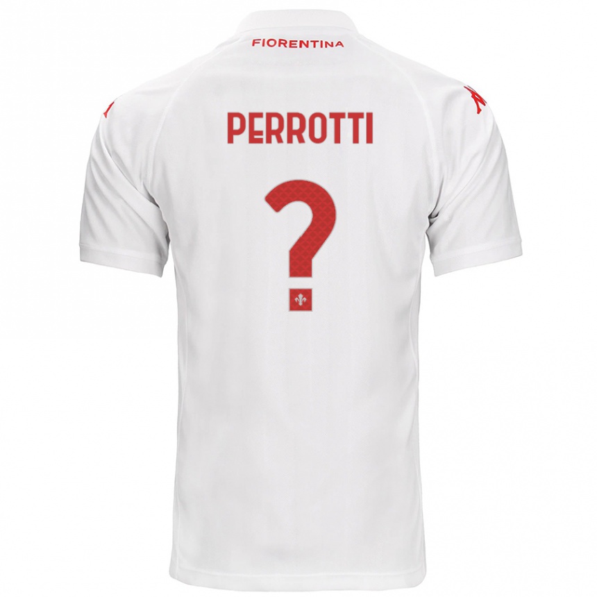 キッズフットボールAlessandro Perrotti#0白アウェイシャツ2024/25ジャージーユニフォーム