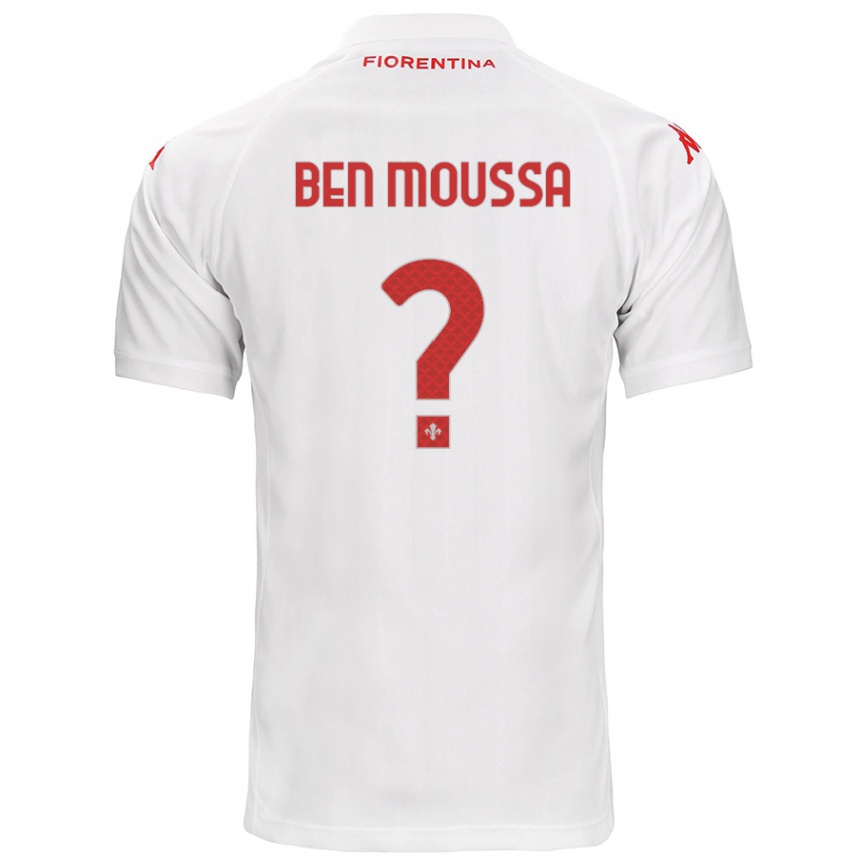 キッズフットボールMehdi Ben Moussa#0白アウェイシャツ2024/25ジャージーユニフォーム