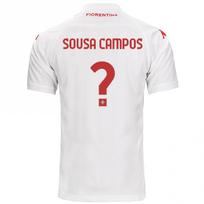 キッズフットボールMatteo Sousa Campos#0白アウェイシャツ2024/25ジャージーユニフォーム