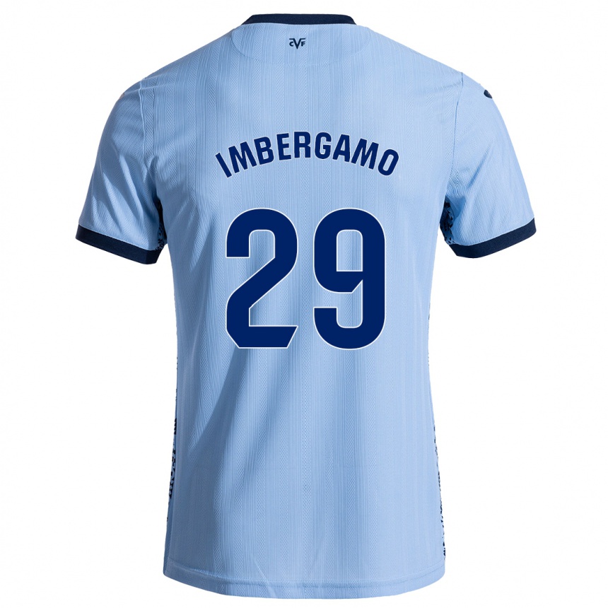 キッズフットボールMar Imbergamo#29スカイブルーアウェイシャツ2024/25ジャージーユニフォーム