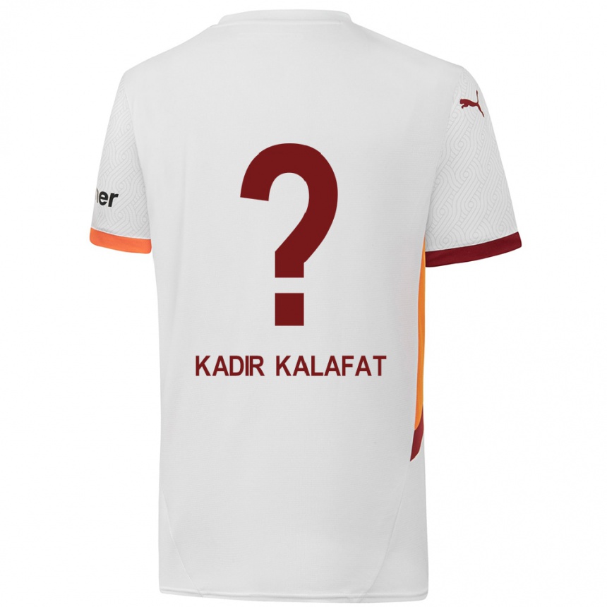 キッズフットボールİsmail Kadir Kalafat#0白 黄 赤アウェイシャツ2024/25ジャージーユニフォーム