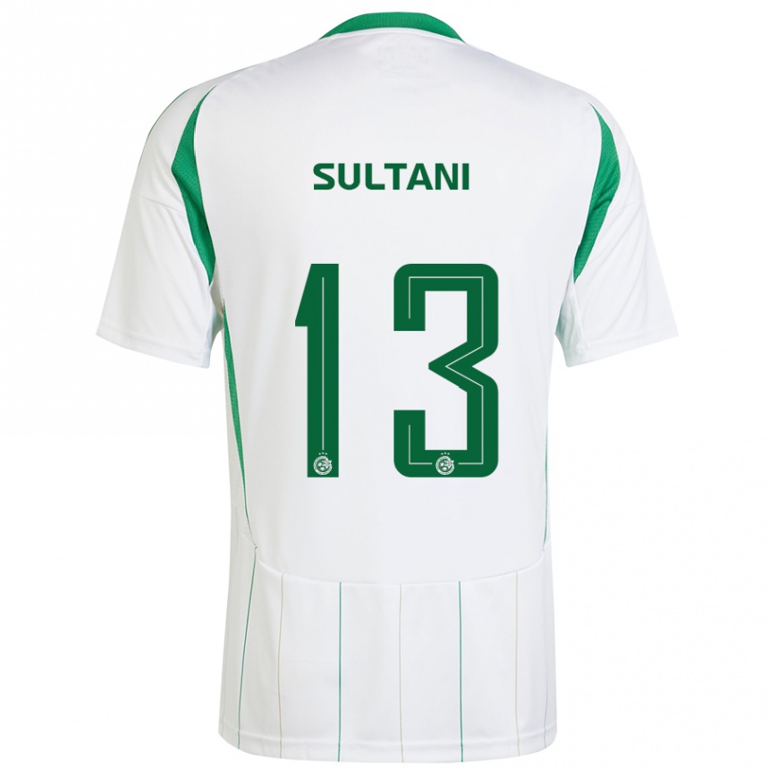 キッズフットボールTomás Sultani#13白緑アウェイシャツ2024/25ジャージーユニフォーム