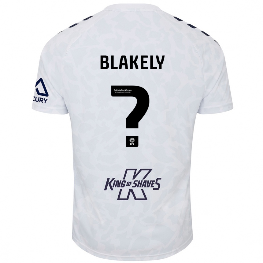 キッズフットボールBen Blakely#0白アウェイシャツ2024/25ジャージーユニフォーム