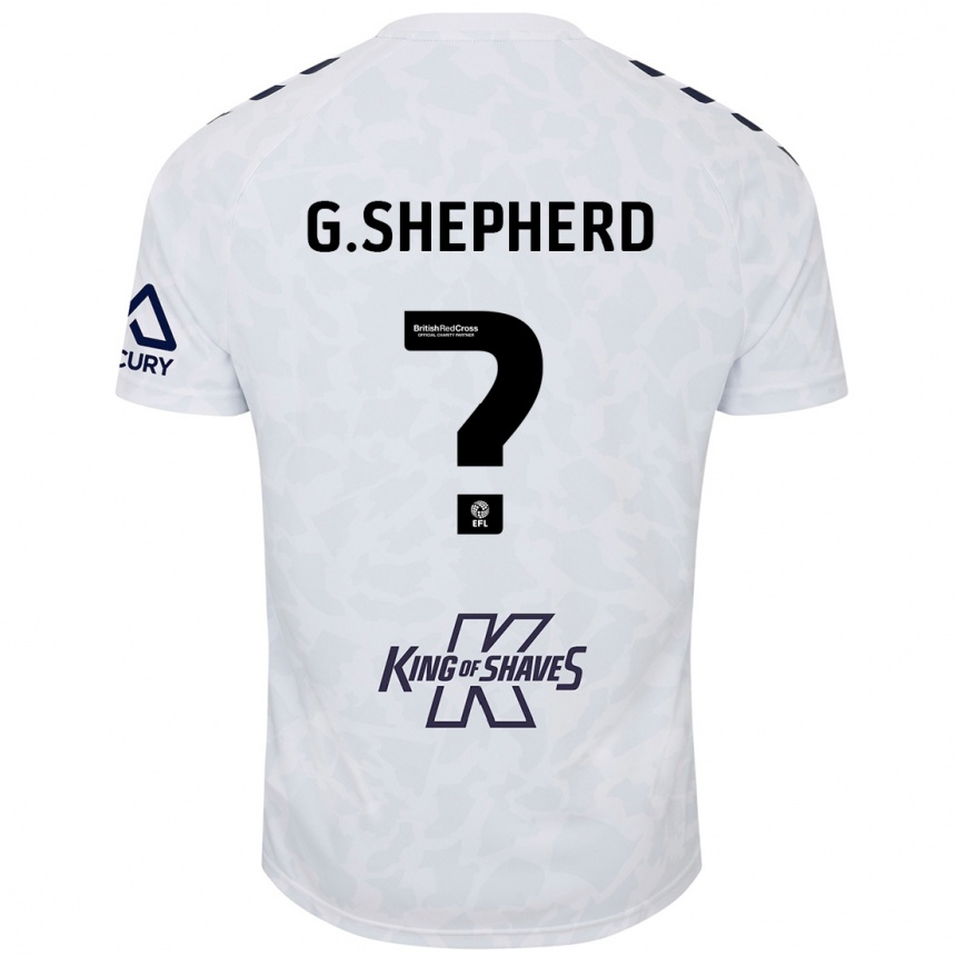 キッズフットボールGeorge Shepherd#0白アウェイシャツ2024/25ジャージーユニフォーム