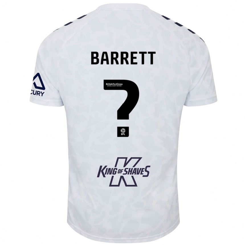 キッズフットボールMarlow Barrett#0白アウェイシャツ2024/25ジャージーユニフォーム