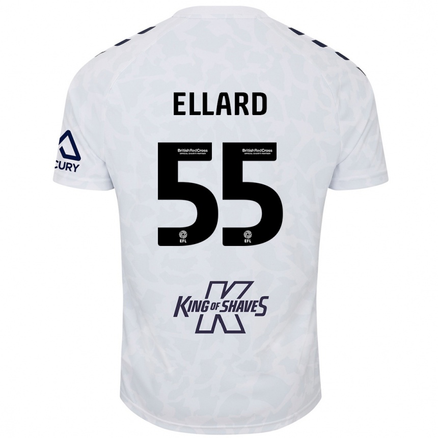 キッズフットボールAston Ellard#55白アウェイシャツ2024/25ジャージーユニフォーム