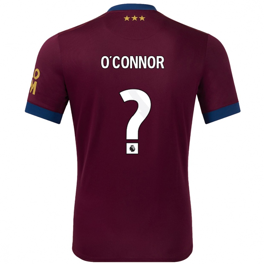 キッズフットボールDaniel O'connor#0ブラウンアウェイシャツ2024/25ジャージーユニフォーム