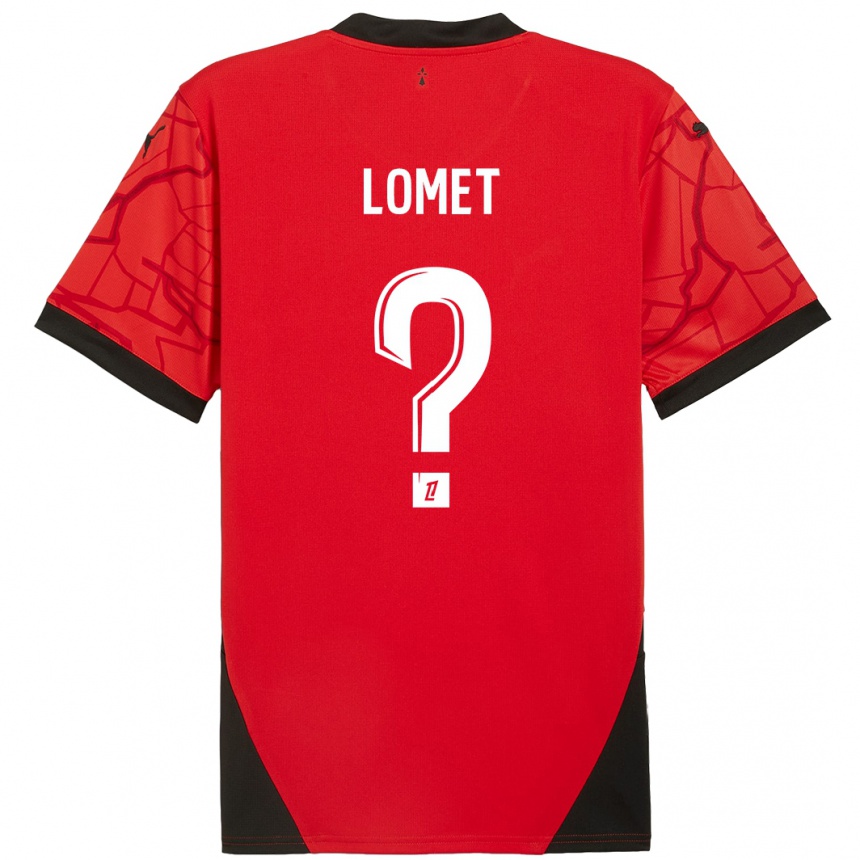 メンズフットボールRuben Lomet#0赤黒ホームシャツ2024/25ジャージーユニフォーム