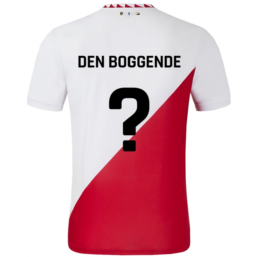 メンズフットボールTijn Den Boggende#0白 赤ホームシャツ2024/25ジャージーユニフォーム