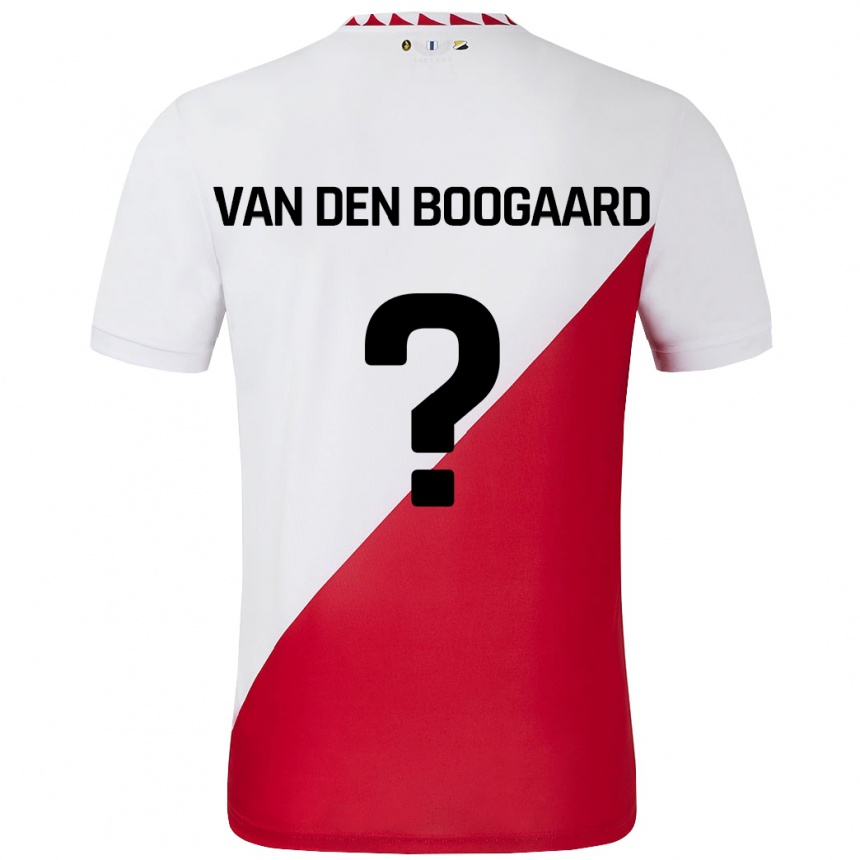 メンズフットボールBrian Van Den Boogaard#0白 赤ホームシャツ2024/25ジャージーユニフォーム