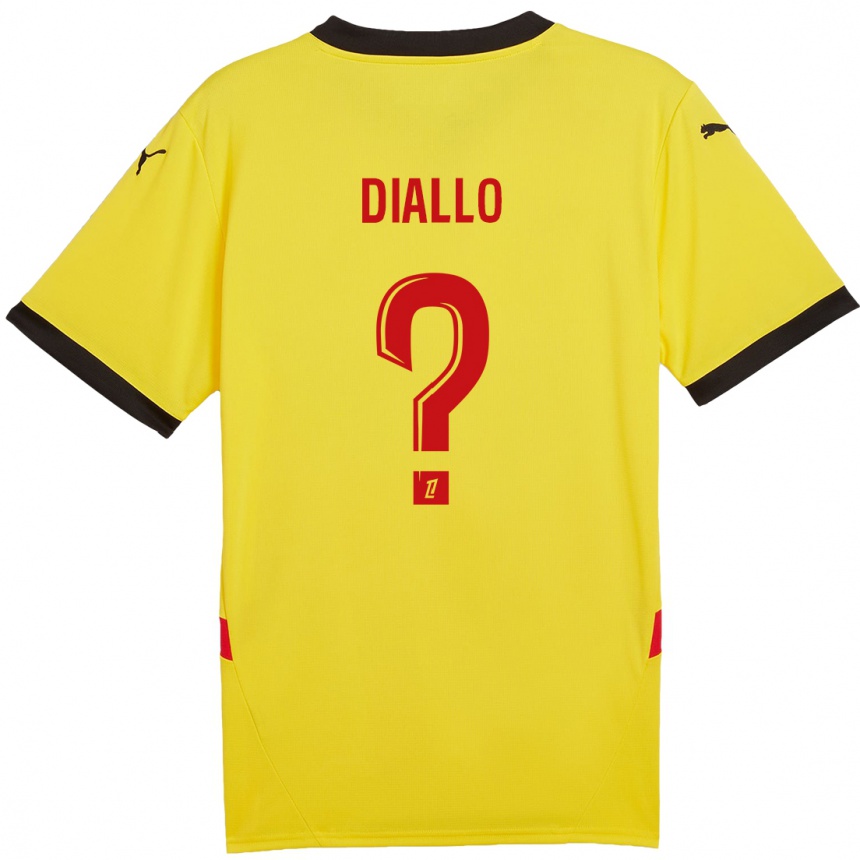 メンズフットボールAlpha Diallo#0黄 赤ホームシャツ2024/25ジャージーユニフォーム