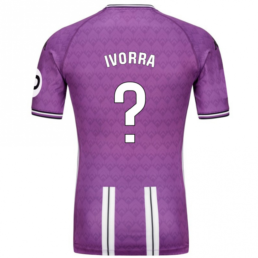 メンズフットボールIker Ivorra#0紫 白ホームシャツ2024/25ジャージーユニフォーム