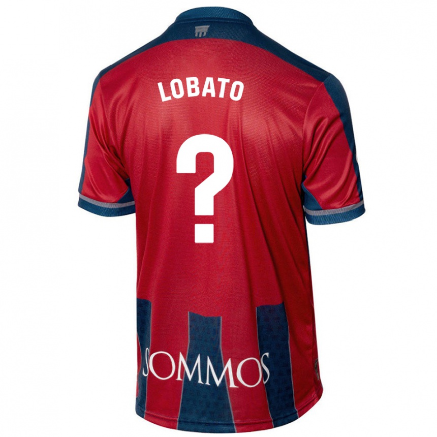 メンズフットボールGuille Lobato#0赤 青ホームシャツ2024/25ジャージーユニフォーム