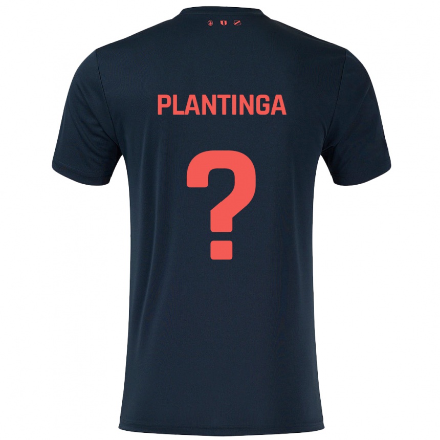 メンズフットボールViggo Plantinga#0黒 赤アウェイシャツ2024/25ジャージーユニフォーム