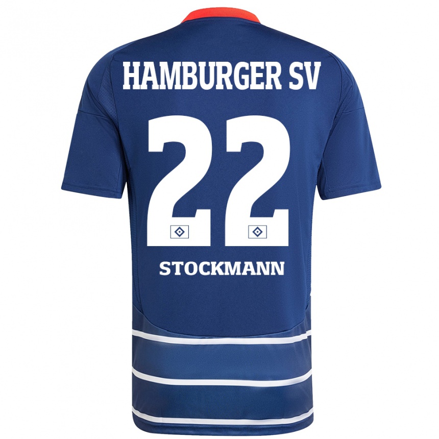 メンズフットボールSarah Stöckmann#22ダークブルーアウェイシャツ2024/25ジャージーユニフォーム