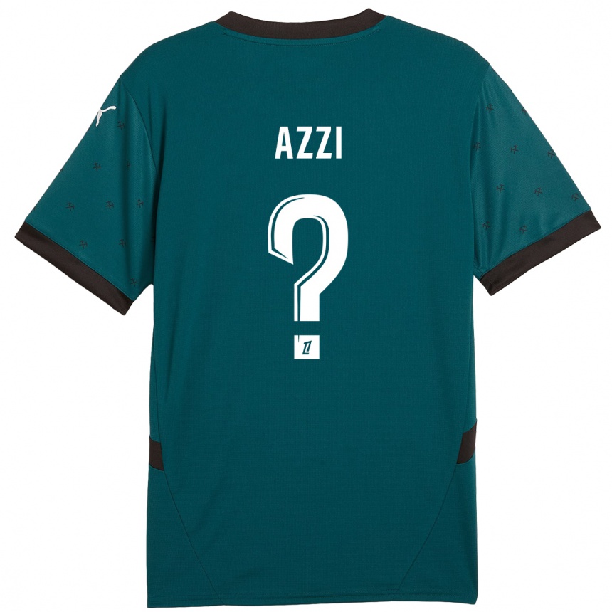 メンズフットボールRayan Azzi#0ダークグリーンアウェイシャツ2024/25ジャージーユニフォーム