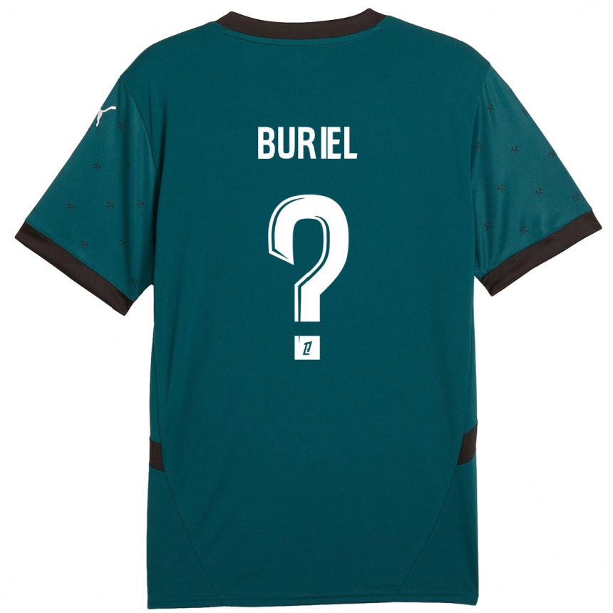 メンズフットボールNoah Buriel#0ダークグリーンアウェイシャツ2024/25ジャージーユニフォーム