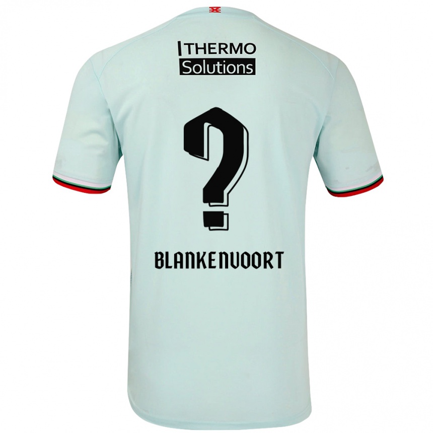 メンズフットボールRens Blankenvoort#0ライトグリーンアウェイシャツ2024/25ジャージーユニフォーム