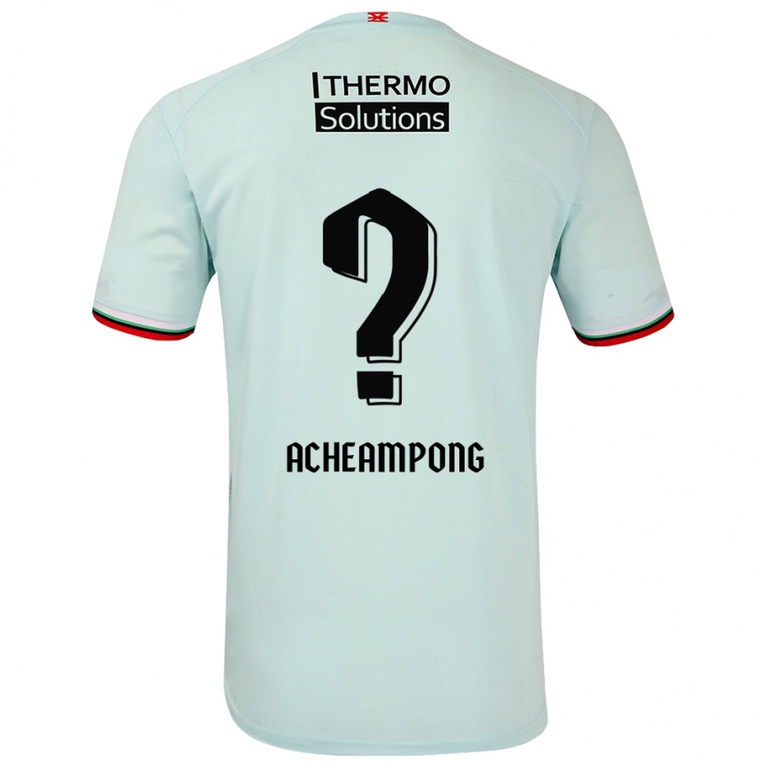 メンズフットボールSage Acheampong#0ライトグリーンアウェイシャツ2024/25ジャージーユニフォーム