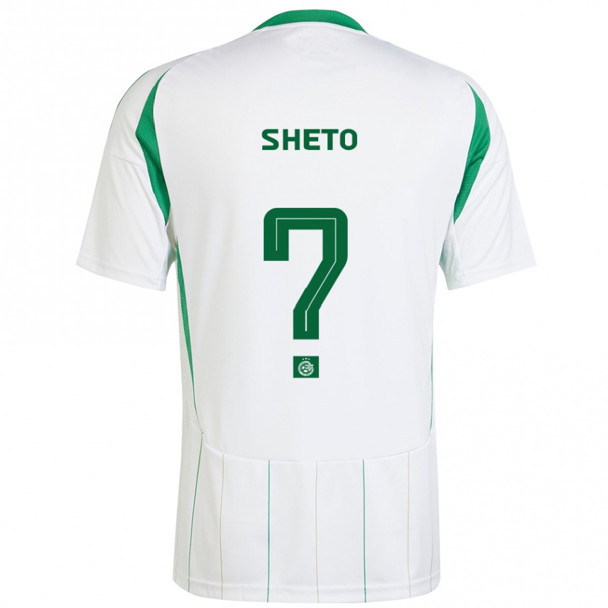 メンズフットボールSahar Sheto#0白緑アウェイシャツ2024/25ジャージーユニフォーム