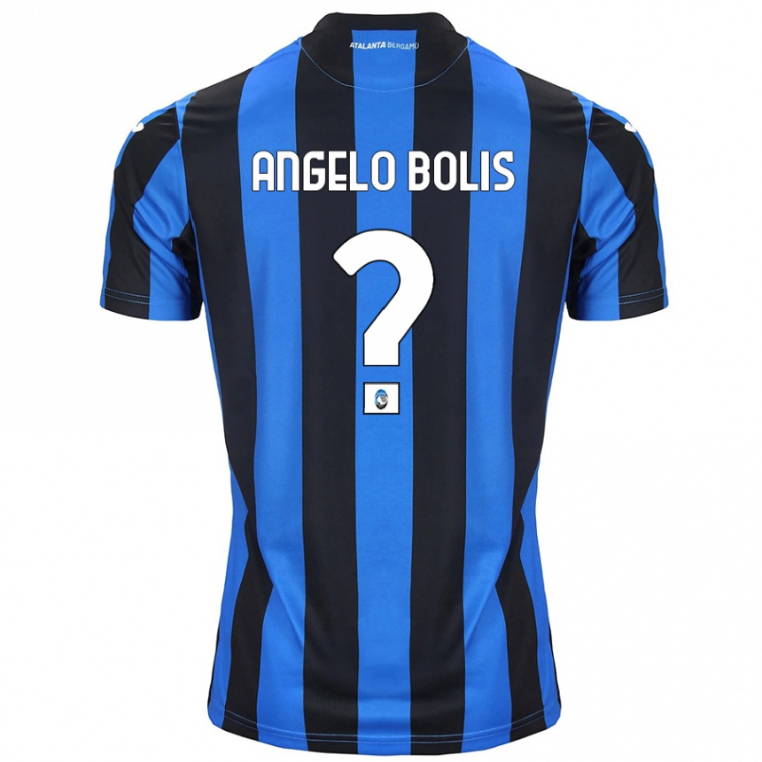 レディースフットボールTommaso Angelo Bolis#0青黒ホームシャツ2024/25ジャージーユニフォーム