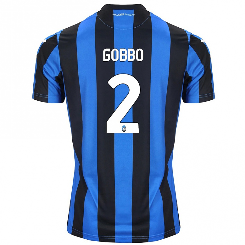 レディースフットボールLuca Gobbo#2青黒ホームシャツ2024/25ジャージーユニフォーム