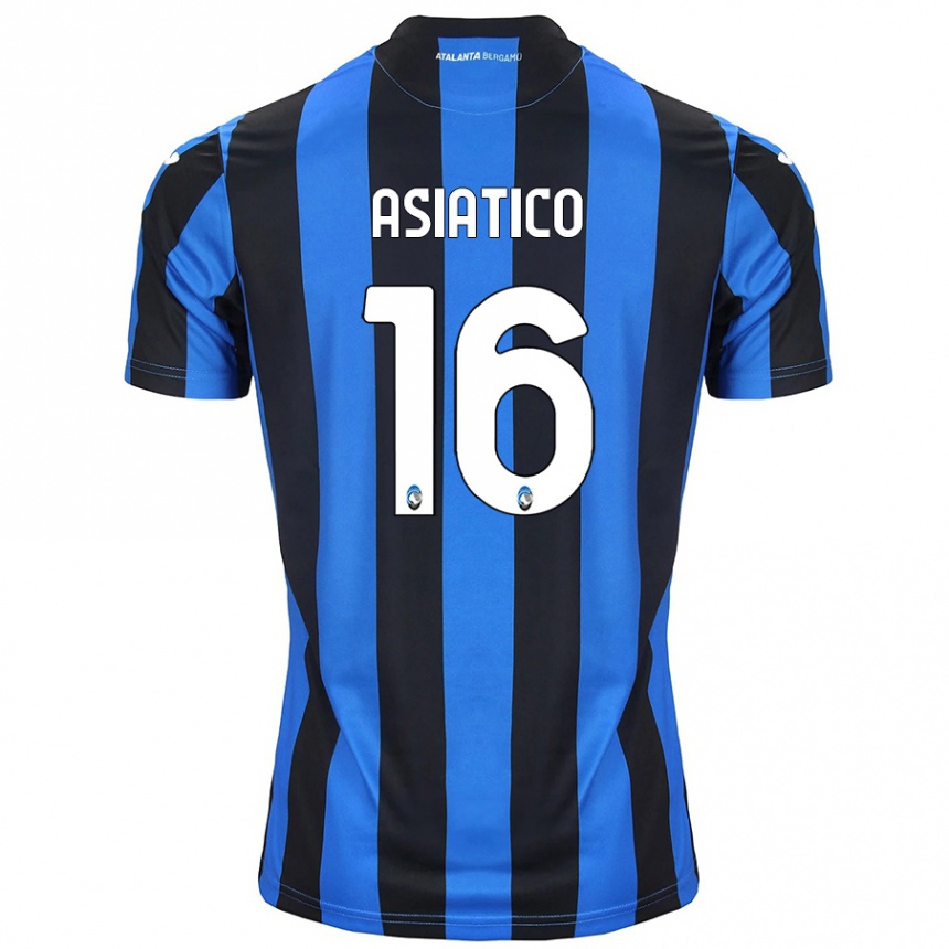 レディースフットボールPietro Asiatico#16青黒ホームシャツ2024/25ジャージーユニフォーム