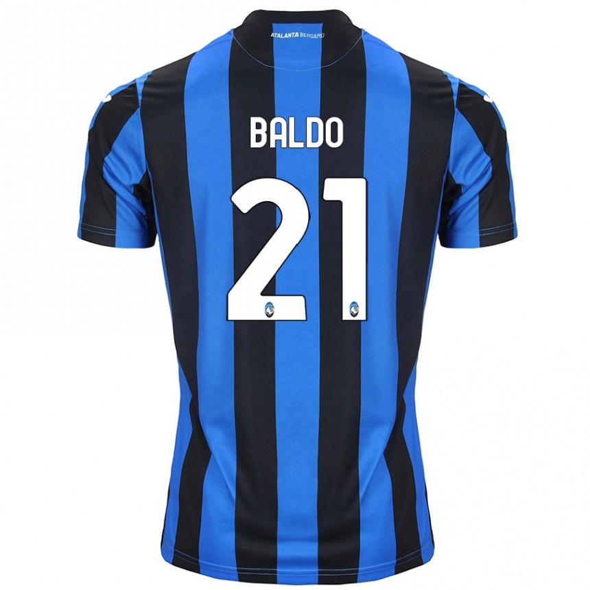 レディースフットボールNicolò Baldo#21青黒ホームシャツ2024/25ジャージーユニフォーム