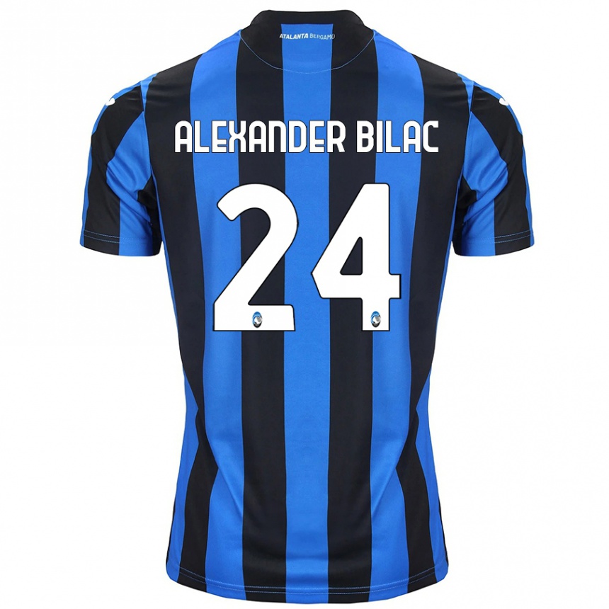 レディースフットボールMax Alexander Bilac#24青黒ホームシャツ2024/25ジャージーユニフォーム