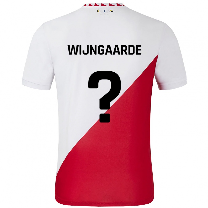 レディースフットボールJahrnell Wijngaarde#0白 赤ホームシャツ2024/25ジャージーユニフォーム