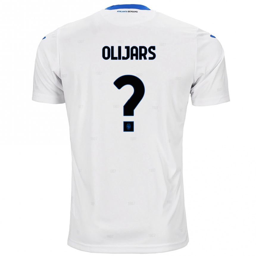 レディースフットボールJegors Olijars#0白アウェイシャツ2024/25ジャージーユニフォーム