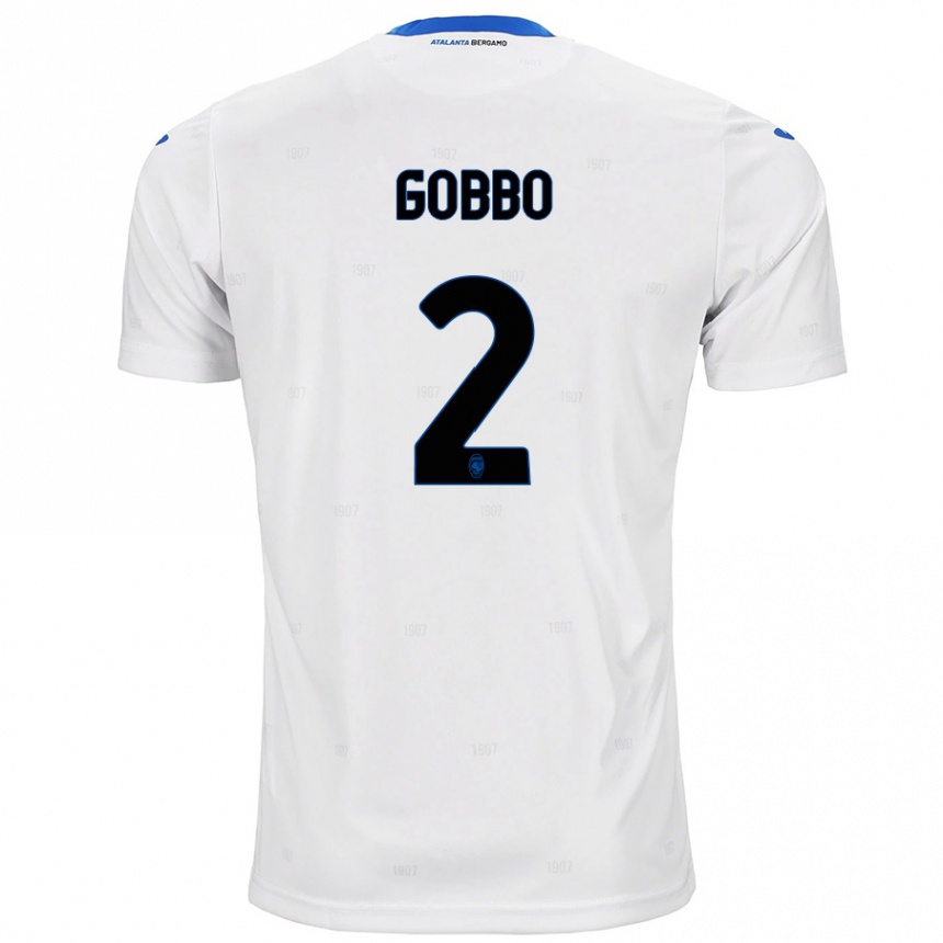 レディースフットボールLuca Gobbo#2白アウェイシャツ2024/25ジャージーユニフォーム