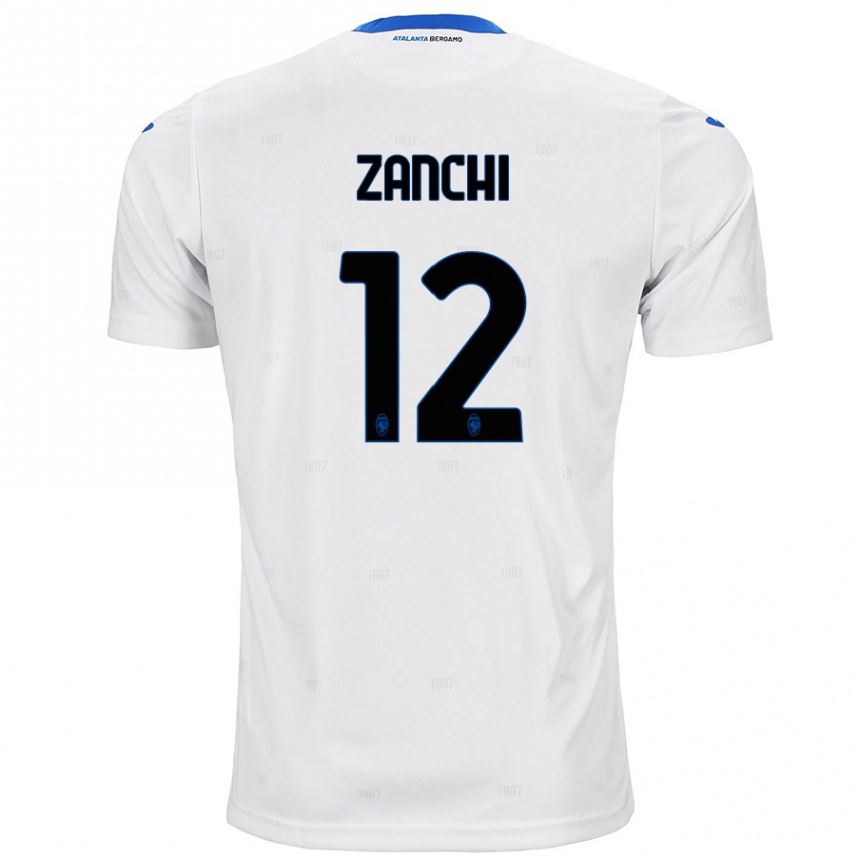 レディースフットボールEdoardo Zanchi#12白アウェイシャツ2024/25ジャージーユニフォーム