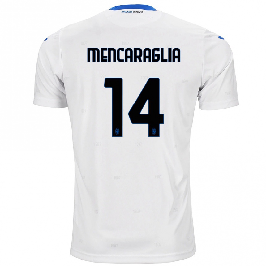 レディースフットボールFilippo Mencaraglia#14白アウェイシャツ2024/25ジャージーユニフォーム