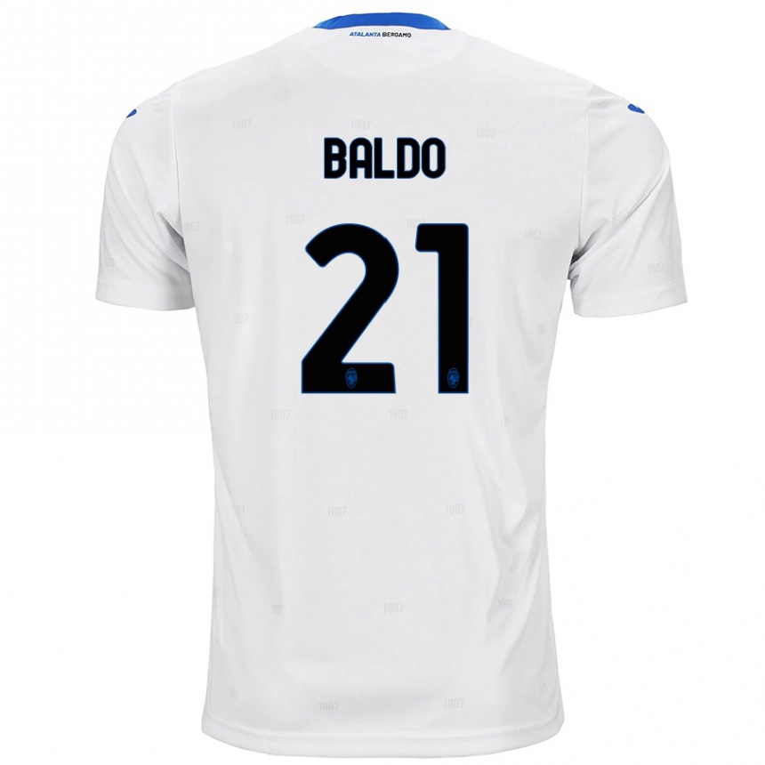 レディースフットボールNicolò Baldo#21白アウェイシャツ2024/25ジャージーユニフォーム