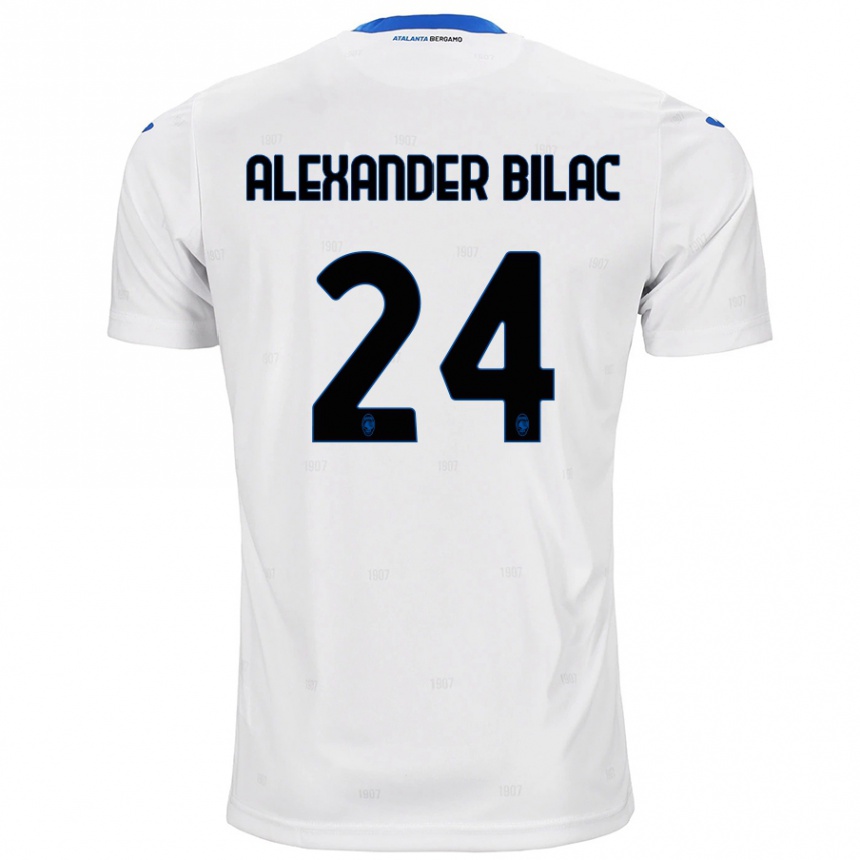 レディースフットボールMax Alexander Bilac#24白アウェイシャツ2024/25ジャージーユニフォーム