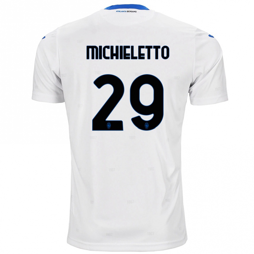 レディースフットボールAndrea Michieletto#29白アウェイシャツ2024/25ジャージーユニフォーム