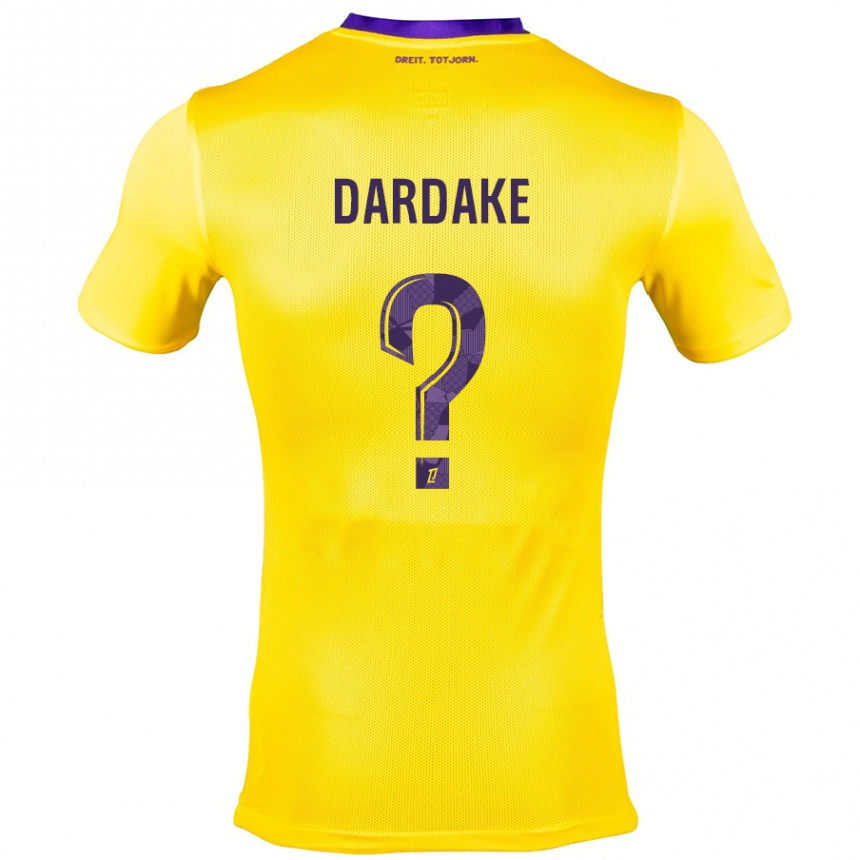 レディースフットボールWassim Dardake#0黄紫アウェイシャツ2024/25ジャージーユニフォーム