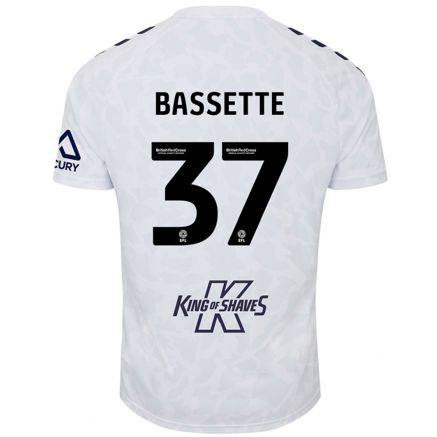 レディースフットボールNorman Bassette#37白アウェイシャツ2024/25ジャージーユニフォーム