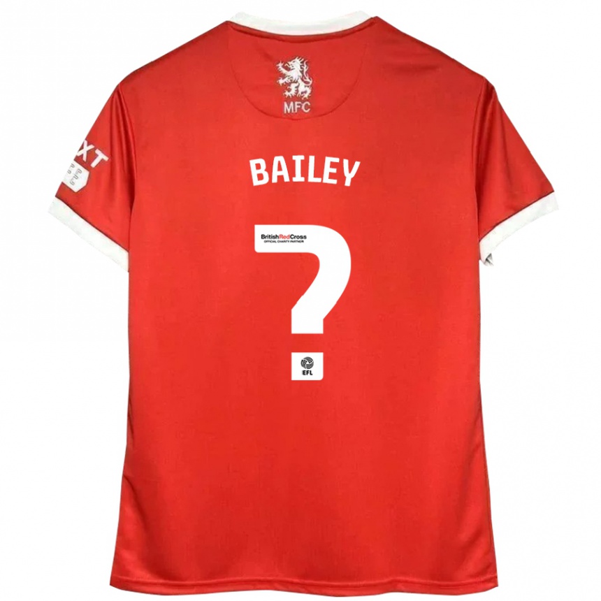 キッズフットボールBailey Palmer#0赤 白ホームシャツ2024/25ジャージーユニフォーム