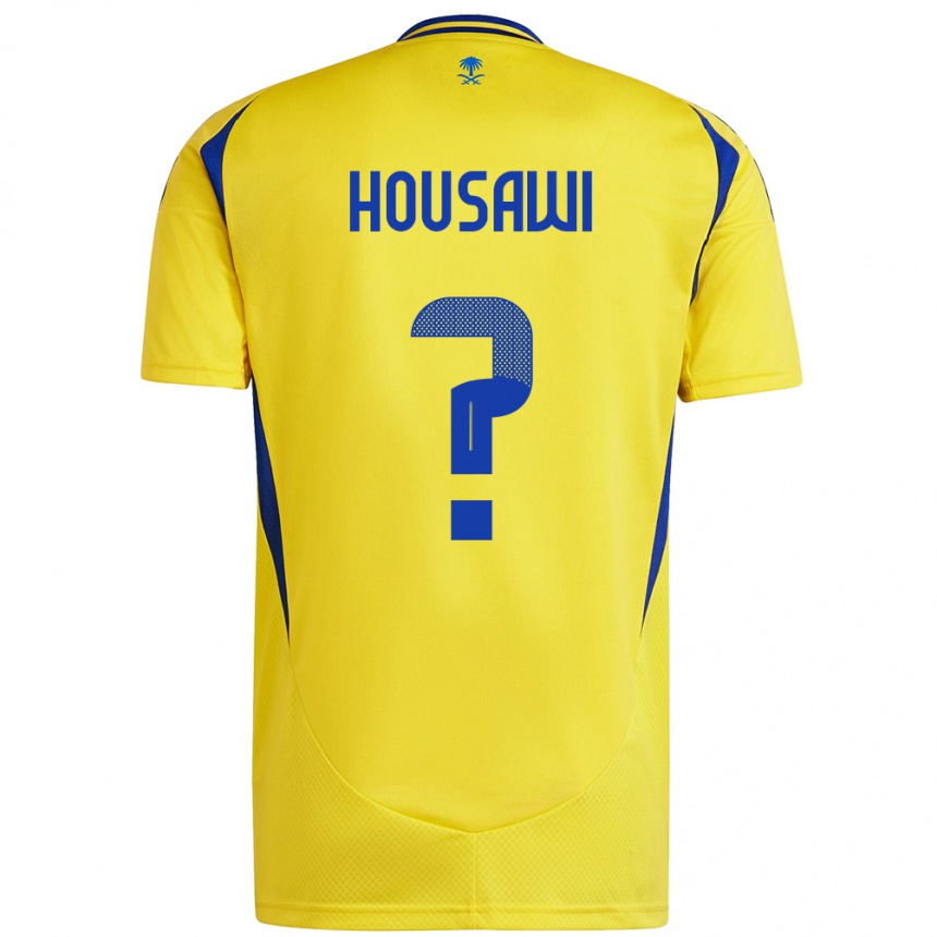 キッズフットボールAsser Housawi#0黄 青ホームシャツ2024/25ジャージーユニフォーム