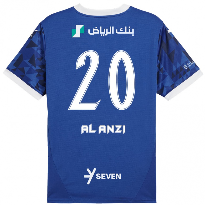 キッズフットボールAreej Al-Anzi#20ダークブルーホワイトホームシャツ2024/25ジャージーユニフォーム